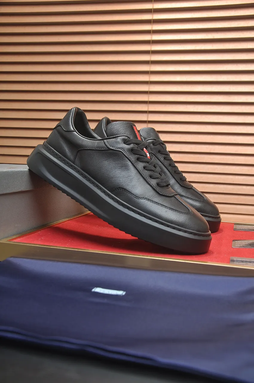 Men's shoes 💰520💶[PRADA] Top original, new season, high quality original goods, top high mercerized cowhide combined with original breathable fabric + imported glue, imported stretch fabric inside with original cowhide feet, original thick outsole! Quality guaranteed! Code 38-45 (45 customized)